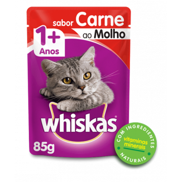 Sachê Whiskas Carne para Gatos Adultos - 85g